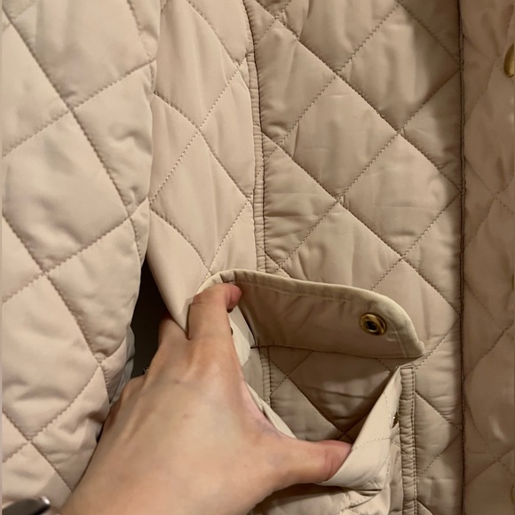J.Crew Quilted Puffer Jacket Tan Gold Hardware Size Small | Classic Preppy Fall - Picture 5 of 11